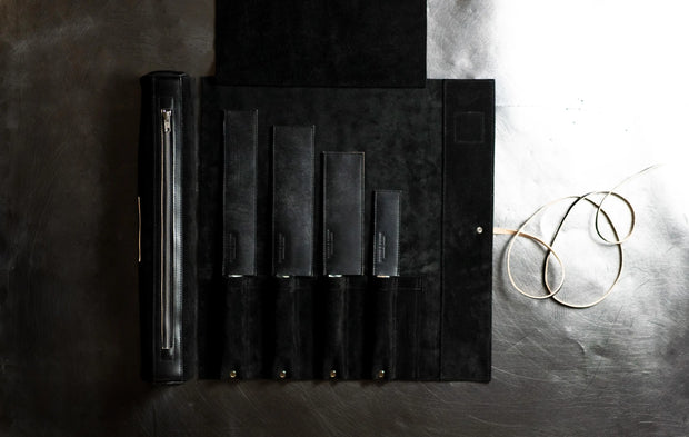 British 4 Slot Suede Knife Wrap