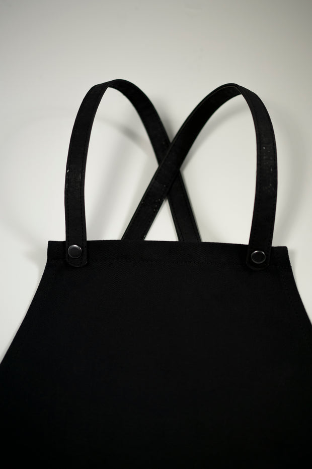 Black Collection Studio Apron With Cork Straps
