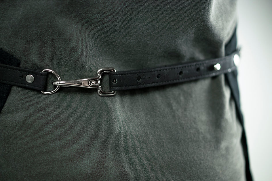 Black Collection Original Apron With Cork Straps and Trim – Risdon & Risdon