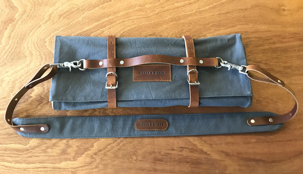 Leather & Canvas Knife Roll 